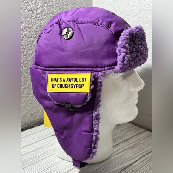 That’s a awful lot of cough syrup Other - That's A Awful Lot of Cough Syrup Purple Trapper Hat Men's Snow Hat One Size